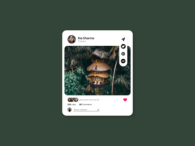 Social Media Post UI Design | Micro interaction