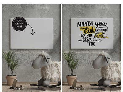 MODERN KID'S ROOM FRAME MOCKUPS branding design frame frame mockup illustration interior mockup poster posterdesign print