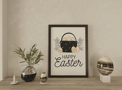 EASTER TRADITIONS FRAME MOCKUPS KIT easter frame frame mockup illustration mockup posterdesign