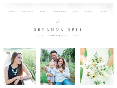 Breanna Bell Photography Website branding graphic design logo design photography website design