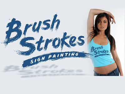 Brush Strokes Logo - Hand Lettered/Drawn calligraphy design lettering logo sign painting