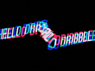 Hello Dribbble! 3d 3d animation 3d art animation blender blender3d dispersion glass glitch loop motion deisgn motion designer motion graphics motiondesign rgb typography