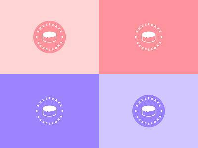 Sweet cake logo brand identity branding cake confectionery creamy icon illustration logo sticker typography vector