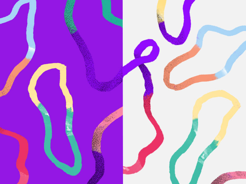 Fruity Loops rough sketched drawn texture yellow purple illustration shapes colour pattern loops