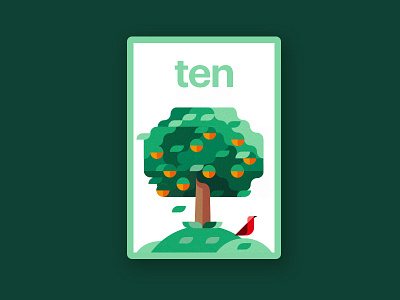 Orange Tree 🍊 2d colour daily dailyui design flat fruit illustration tree trees vector