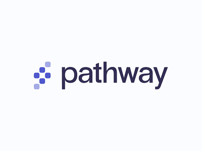 Pathway - Rapid Clinical Guidance app blue branding clean logo logodesign logotype marque medial medtech