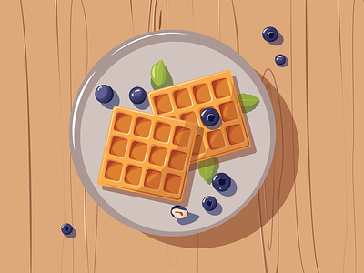 Waffles vector illustration design flat illustration food illustration graphic design illustration vector waffles