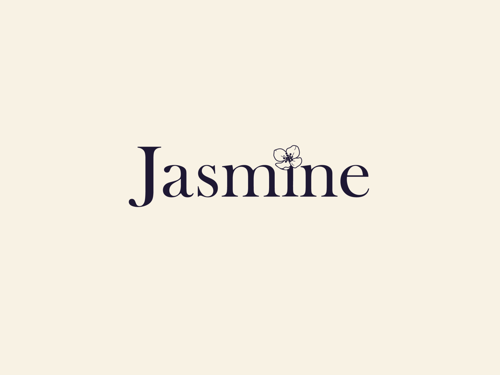 Jasmine logo concept by Alina Symerenko on Dribbble