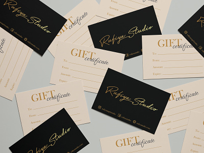 Gift certificates for a beauty salon beauty salon beauty studio brand identity branding certificate corporate identity design gift certificates graphic design nail master poligraphy voucher