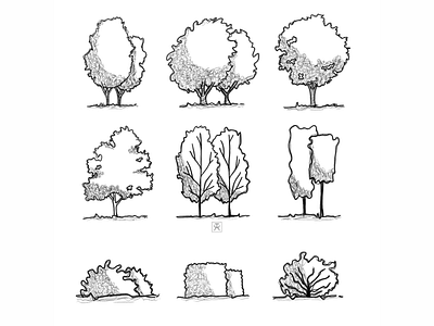 Trees and Bushes Set