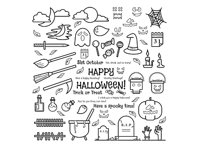 Spooky Halloween Graphics - 20 graphics adobe art design flat icons graphic design halloween halloween graphics halloween icons halloween illustrations happy halloween illustration illustrator spooky halloween vector art