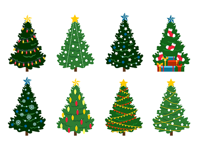 Christmas Trees adobe art christmas christmas graphics christmas trees graphic design illustration illustrator trees vector art