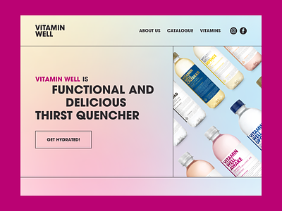 VITAMIN WELL concept #1 branding concept design drink web design