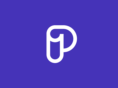 P For Paper brand icon line logo logotype mark minimal p paper symbol