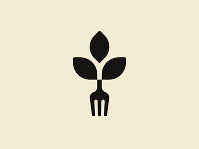 Leaf + Fork Logo Mark