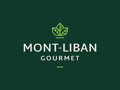 Mont-Liban Gourmet Logo bowl food green leaves logo logotype mark minimal plant restaurant symbol