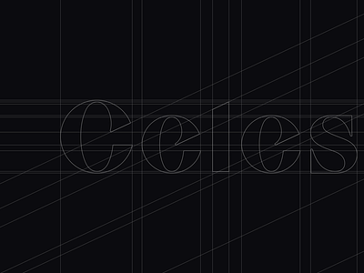 Celeste&Co Grid brand elegant grid guide lettermark logo logotype minimal wordmark