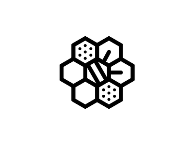 Bee Hive bee design hive honey icon logo mark minimal symbol