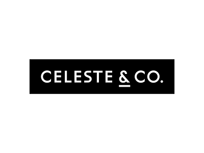 Celeste&Co brand design elegant logo logotype minimal typography wordmark