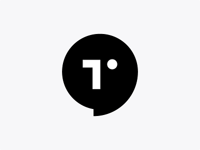 T+ face + chat bubble mark chat chat bubble design face head human icon logo mark minimal monogram symbol t