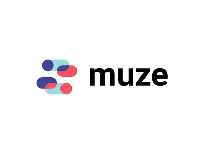 Muze logo design abstract branding chat chat app chat bubble design icon logo logotype mark minimal monogram overlap swipe symbol typography vector
