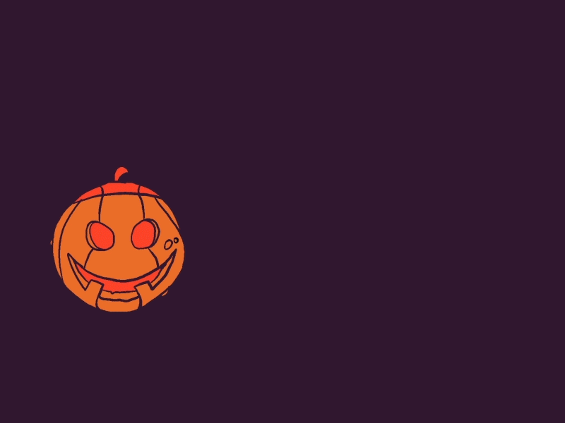 Let's pumpK 2017 2d animation cell animiaton halloween horror lantern mico mitkoangelov monster october pumpkin