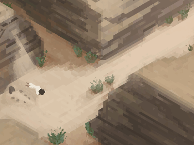 Theeb trixels trixel illustration 2d gifs marmosetco marmoset hexels gif animation theeb