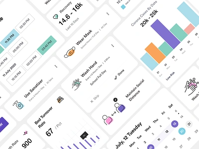 Stats_UI app ui calendar cards cards ui clean color ui colorful corona coronavirus dashboard design graph layout design notification ui uiux user experience userinterface white whitespace
