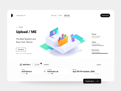 Web App_Exploration cards ui cloud dashboard drive email file manager file sharing file upload product design space stats typography ui ui design ui ux uidesign uiux user experience web app web application