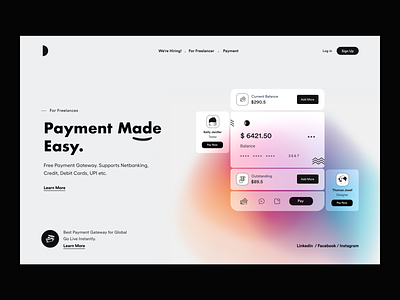 Header_UI card ui cards ui clean landing page landing page design money app payment product design typography ui ui-ux user experience user interface ux website website concept website design white
