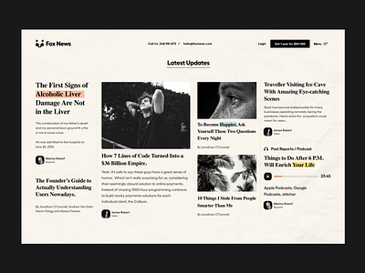 News Website Designs Themes Templates And Downloadable Graphic Elements On Dribbble