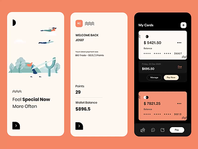 Wallet App_Interaction animated animation app app interaction apple art credit card mobile ui motion motion graphic points product design typography ui ui-ux uiux user experience wallet wallet ui white