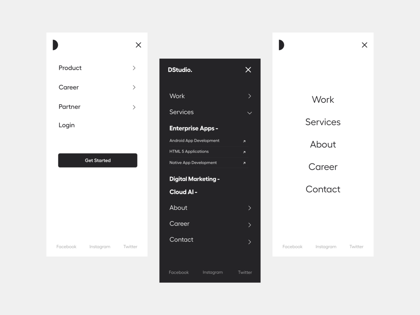 Responsive Menu By DStudio® On Dribbble