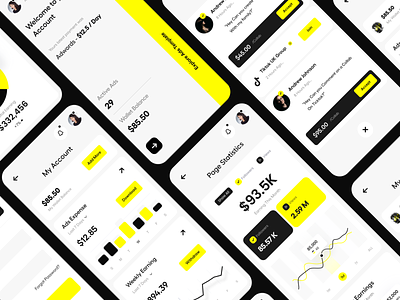 Dashboard Mobile View analytics app ui card ui clean dashboard dashboard ui mobile app mobile ui product design responsive typography ui ui ux user experience ux web app yellow