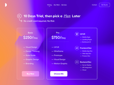 Web UI add to cart app ui background buy now clean design dstudio gradient landing page plan pricing pricing page product design typography ui ui-ux user experience ux web design website