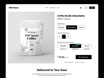 Product Detail buy clean design e commerce e commerce website landing page product design product page shop now subscription typography ui ui ux user experience ux website