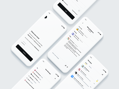 Minimal App UI activity app app ui bitcoin chatting clean group group chat ios app login market mobile app product design sms social typography ui ui-ux user experience ux