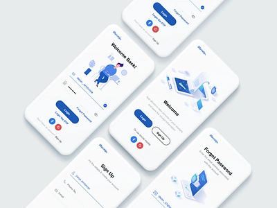 Login UI app login app signup clean create account design email receipt illustration login mobile app psd shot sign in signup socialmedia splash ui ui ux ux vector white