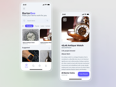 Redefining Bartering with a Modern UI/UX Design: Online Barter A app design intutivedesign ui userexperience userinterface ux