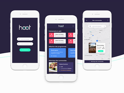 Hoot - night workers app app design ui ux