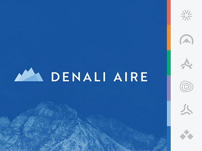 Denali Aire :: Branding air air conditioner blue branding cold fan logo logo exploration mark mountain snow wind