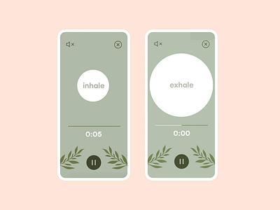 Countdown Timer :: Meditation app breathe calm countdown daily ui daily ui challenge dailyui meditate meditation pause product design prototype stopwatch timer ui zen