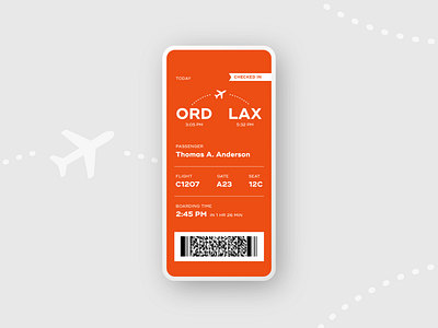 Boarding Pass :: ORD to LAX