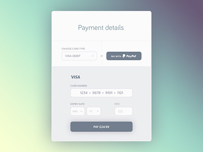 Payment Method cards cta form pay payment paypal price submit