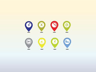 Map Icons icons map ui ux