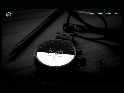 Android Watch Landing Page dark fashion landing page dark interface minimalist user interface web design