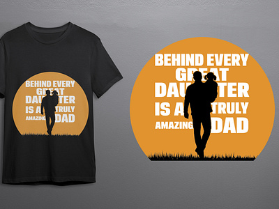 Father & Daughter typography shirt design