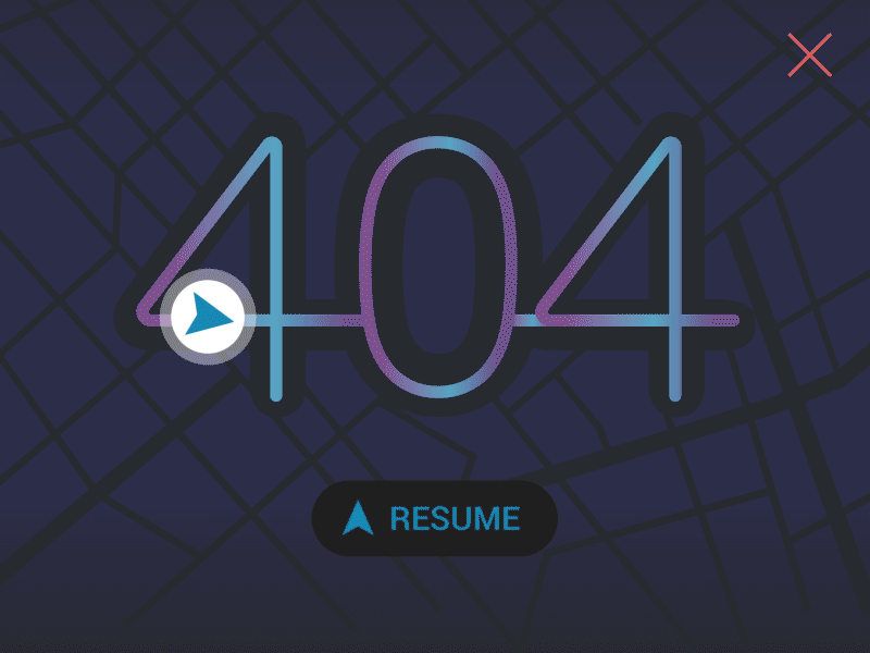 Daily UI 008_404 Page 2d animation dailyui gradient typography ui
