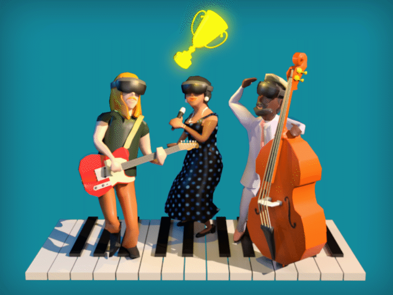 AR Characters 3d animation branding illustration lowpoly music