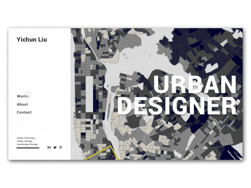 Urban Designer Website 2d animation designer interaction ixd portfolio ui urban ux web